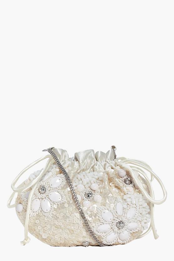 Macey Bridal Floral Pouch Cross Body Bag